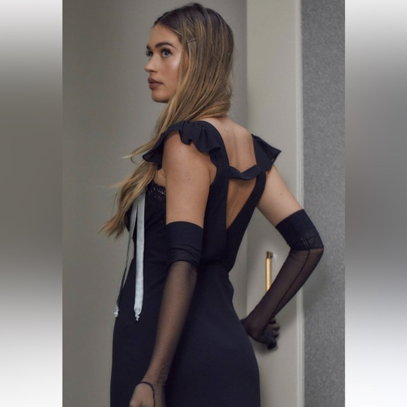 NWT Stone Cold Fox black lani slip dress - Picture 4 of 11